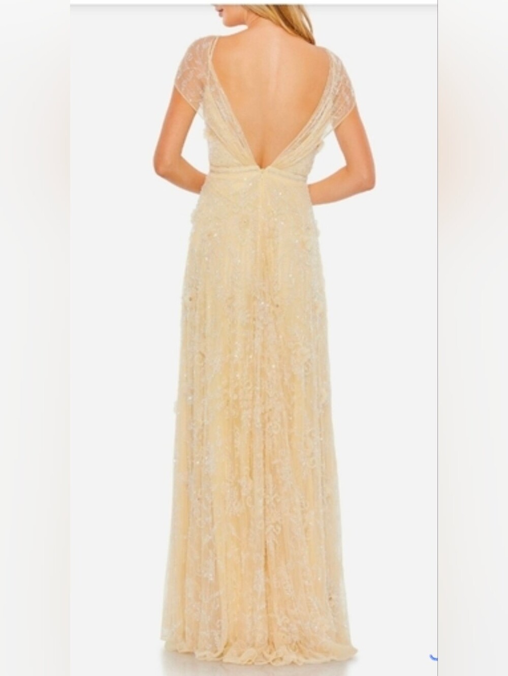 Elegant Yellow Macdougal Embellished Dress